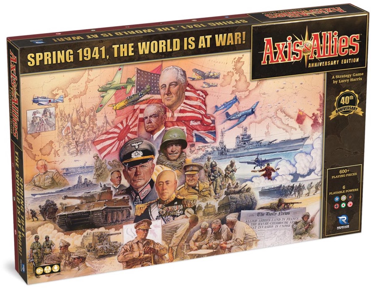 Renegade game studios axis allies: anniversary edition - bordspel - engelstalig - tweede wereldoorlog