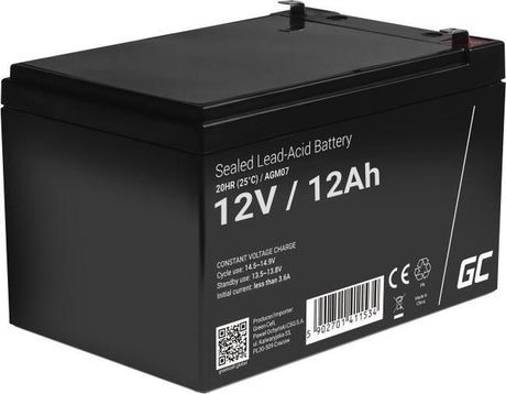 Green Cell 12 V 12 Ah (6,3 mm) 12000 mAh VRLA AGM-Batterie