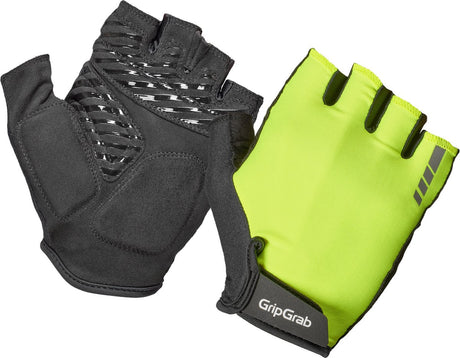 Gripgrab – Proride RC Max Kurzfinger-Sommer-Fahrradhandschuhe mit Polsterung – gelbe Hi-Vis – Herren – Größe S