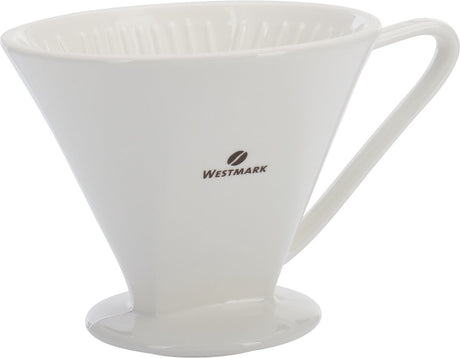 Westmark Kaffeefilterhalter aus Porzellan, Filtergröße 6, für bis zu 6 Tassen Kaffee, Brasilia, 24492260
