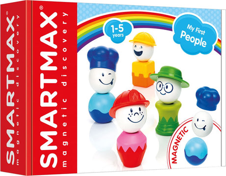 Smartmax Meine ersten Menschen – magnetische Figuren und Berufe – Bauset mit Hüten und Torsos – Lernspielzeug für Kleinkinder – ab 1 Jahr