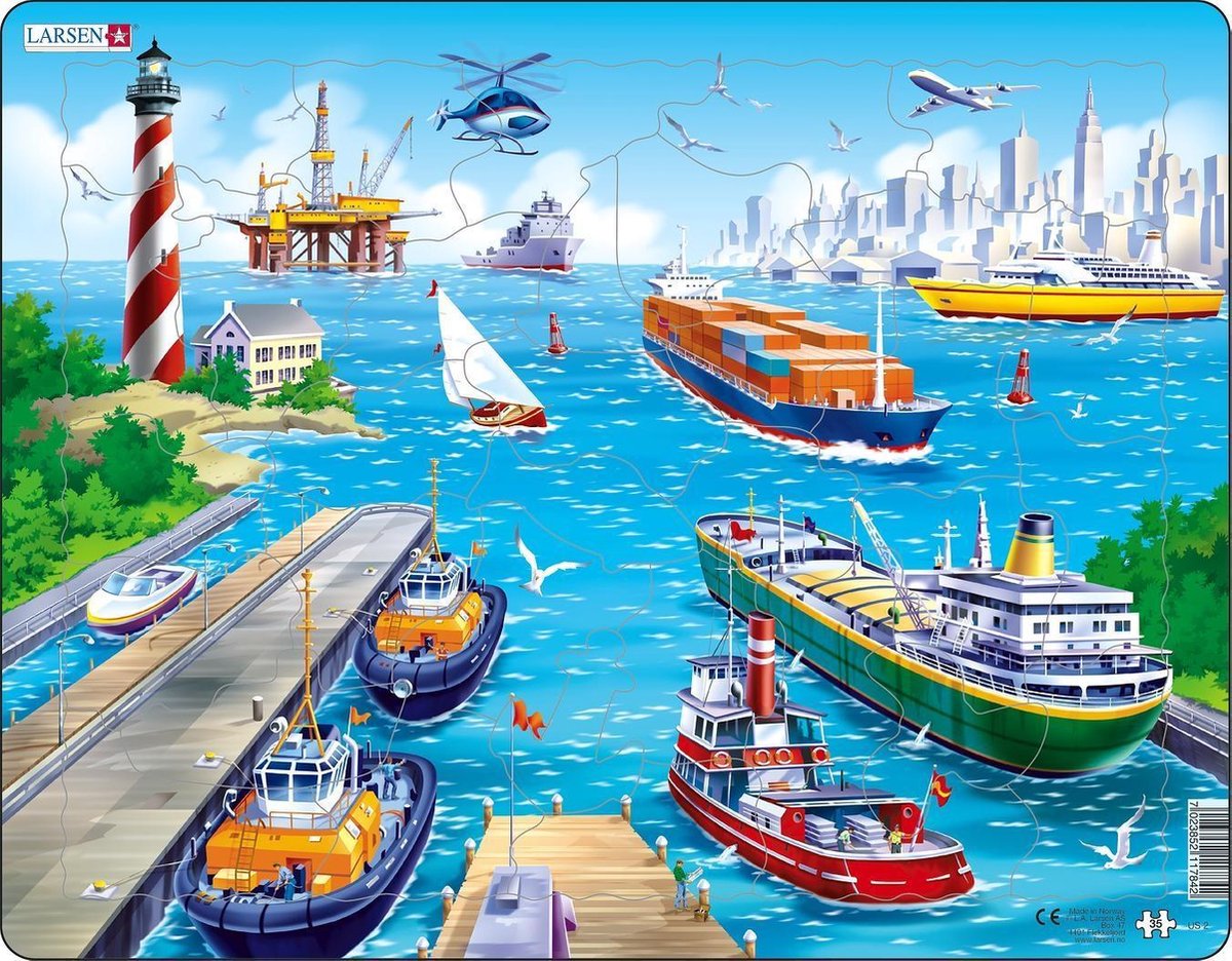 Selecta Larsen Puzzle Der Hafen, 35 Teile.