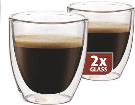 Maxxo kleine Espressogläser - doppelwandig - 2 Stück