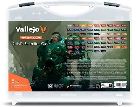 Vallejo hobbyverf acrylverf - 72184 xpress color - kunstenaars selectie - koffer -acryl set - 60x verf set - 60x 18 ml