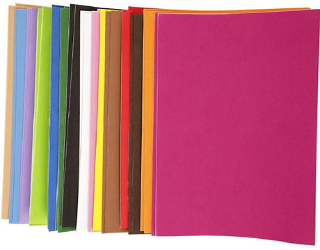 Creativ Company selbstklebende Schaumstoffblätter im A4-Format – 15 Farben – 30 Stück