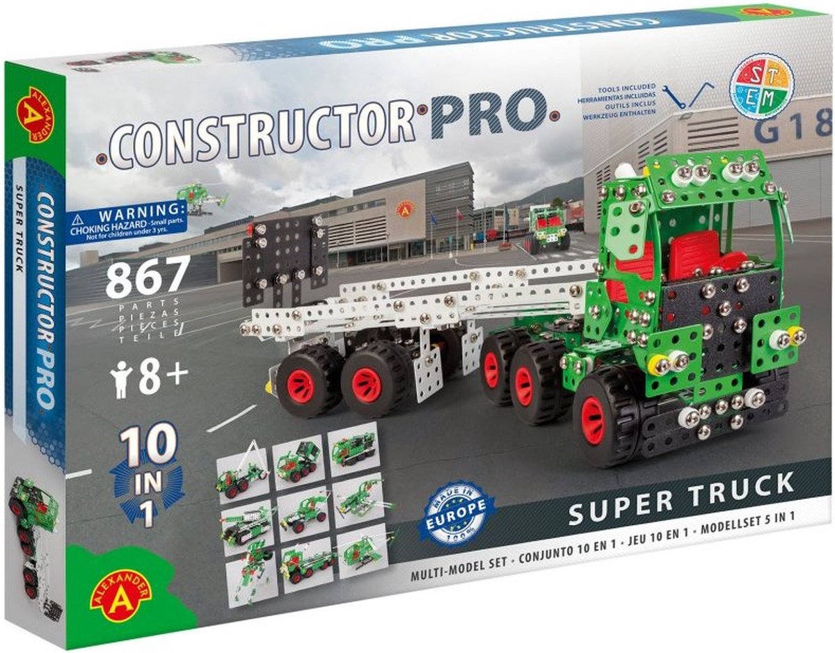 Alexander Toys Constructor Pro – Super Truck (10in1) – 867 Teile