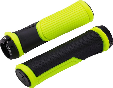Bbb cycling ergonomische handvatten fiets cobra - ergonomische fiets handvatten met maximaal comfort - lengte 142 mm - per paar - zwart neon geel - bhg-96