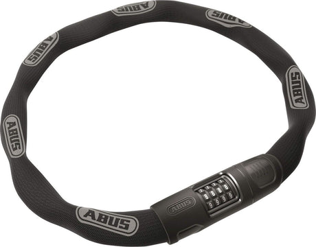ABUS -Kettenschloss 8808C 110 - Schwarz, 8 mm Quadrat, einstellbarer Code