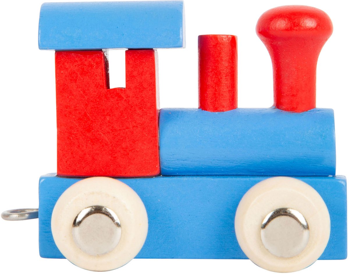 Small Foot - Holzbuchstabenzug Lokomotive rot blau