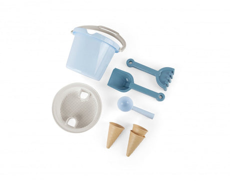 Dantoy Strandset Eimer mit Eistüten – 8 Stück blau