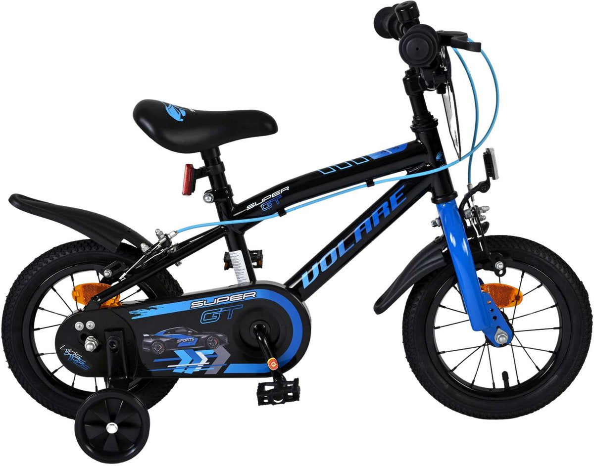 Volare Super GT Kinderfahrrad – Jungen – 12 Zoll – Blau – Zwei Handbremsen
