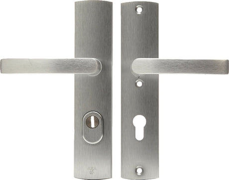 Axa veiligheidsbeslag (curve plus) aluminium geslepen: kruk-kruk (model blok) pc72 met kerntrekbeveiliging skg***