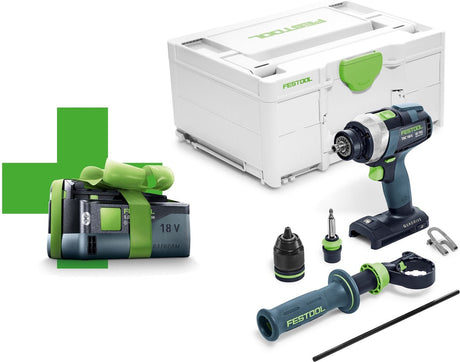 Festool TDC 18 4 i-basic-5.0 Quaddrive Akku-Bohrschrauber 18 V 5,0 Ah im Systainer – 577052