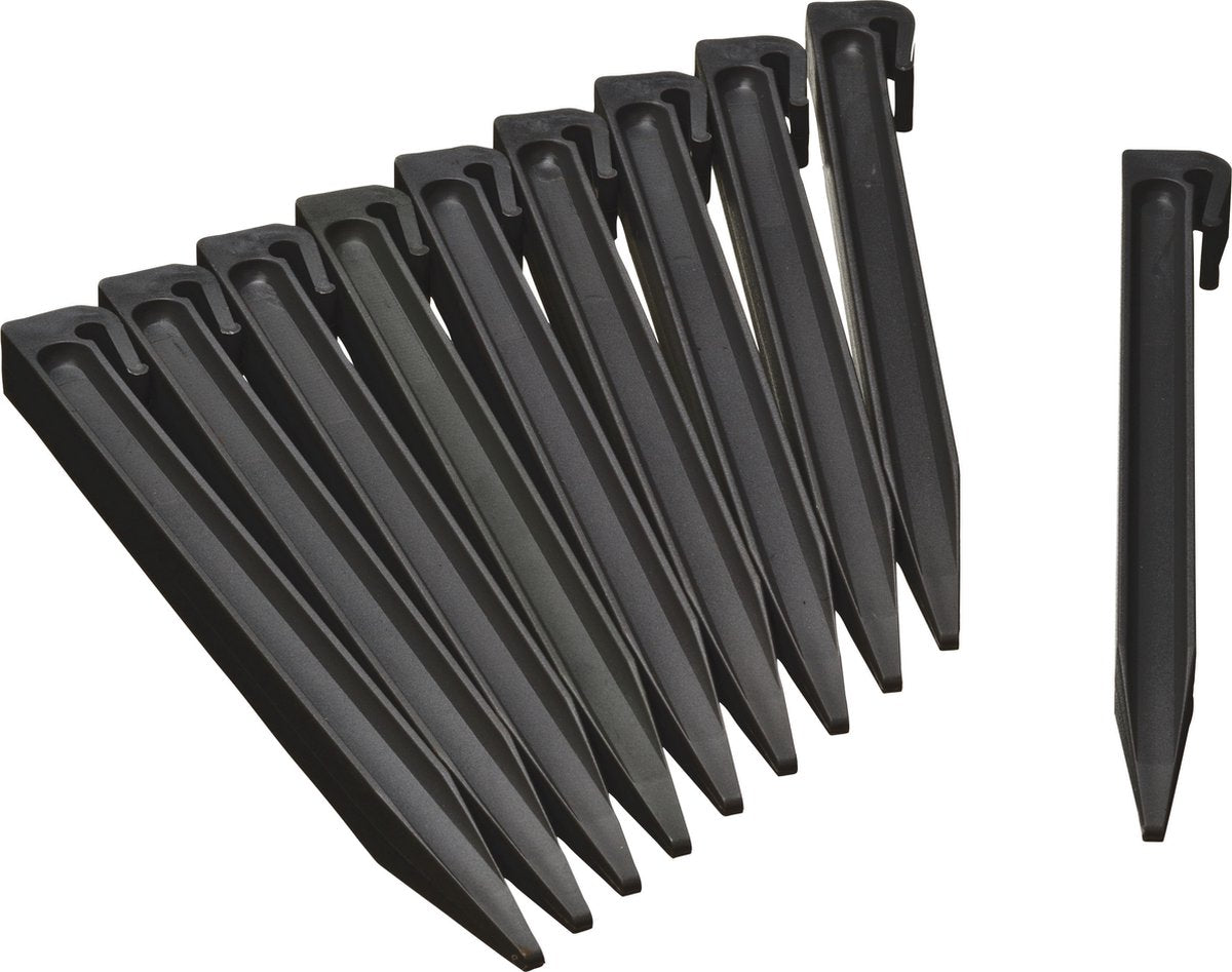 Natur - Erdspieße (10 Stk.) - H26,7cm - Schwarz - für Randkanten