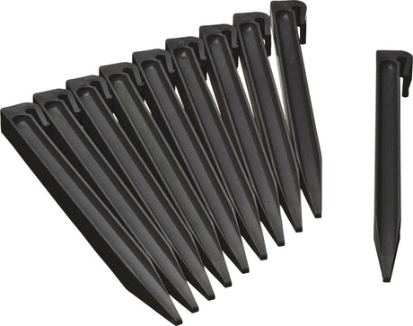 Natur - Erdspieße (10 Stk.) - H26,7cm - Schwarz - für Randkanten