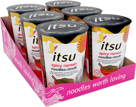 Itsu spicy ramen noodle cup 6 x 64 gram