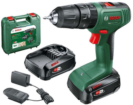 Bosch-Werkzeuge – 18-V-Akku-Schlagbohrschrauber/-schrauber, 2x Akku 1,5 Ah, Li-Ion, Ladegerät 06039d8102