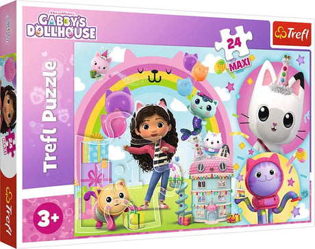 Trefl Happy Gabby Universal Gabby's Dollhouse 24 Maxi-Teile-Puzzle – 24 Teile – ab 3 Jahren