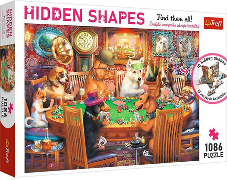Trefl Puzzle 1000 Teile versteckte Formen – Spieleabend-Puzzle.