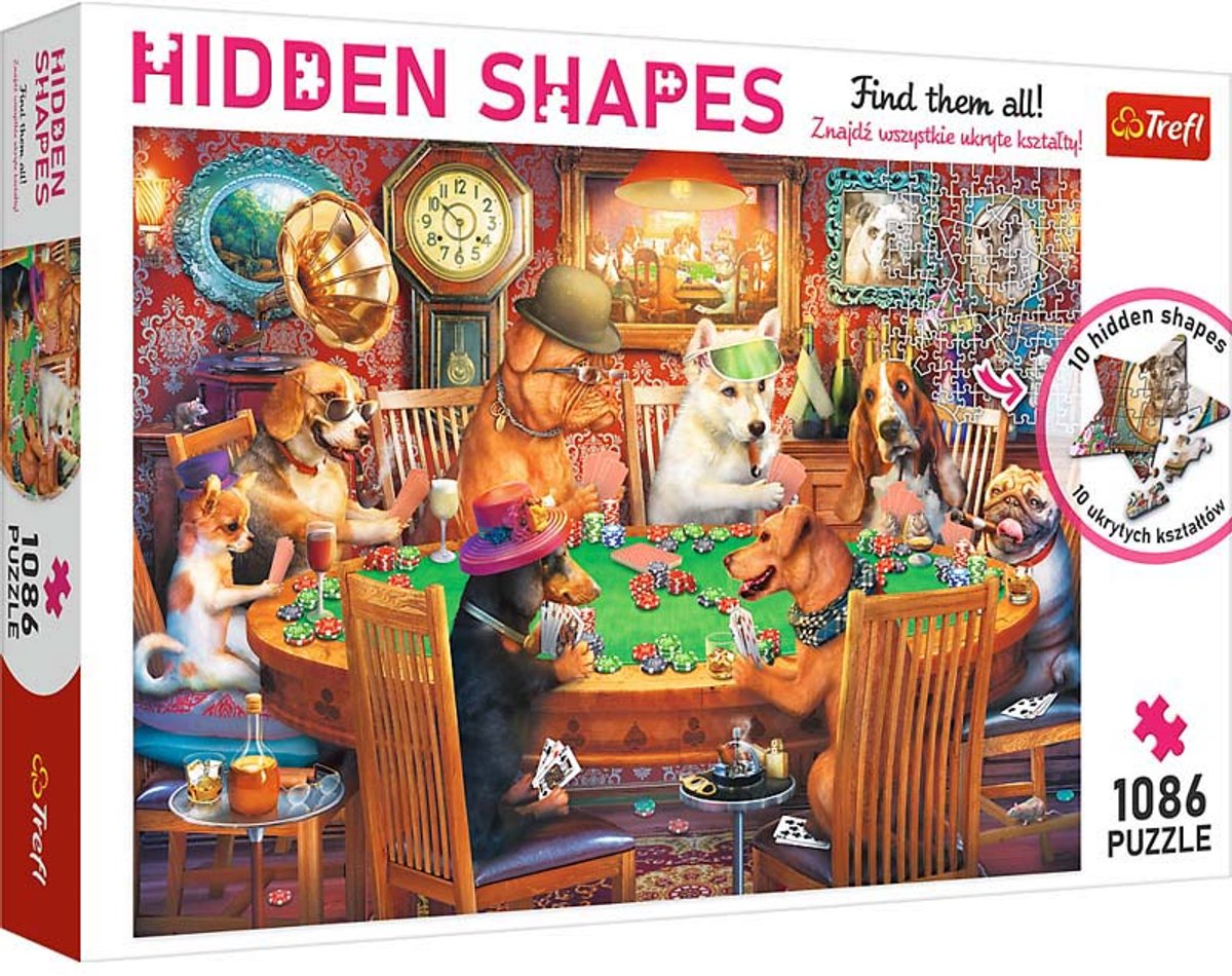 Trefl Puzzle 1000 Teile versteckte Formen – Spieleabend-Puzzle.