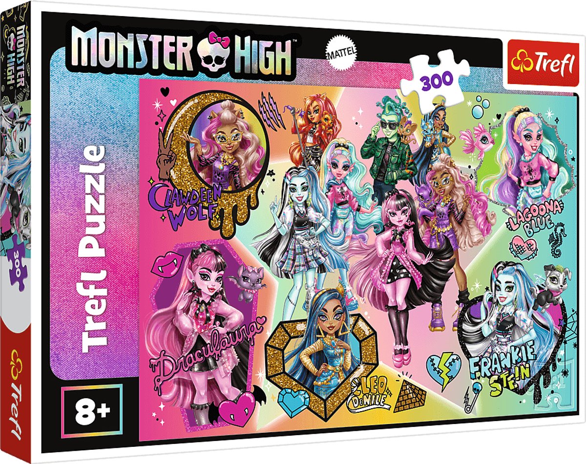 Treffen Sie oben auf Puzzle-Monster-High-Zombies! 300 Cartoons.