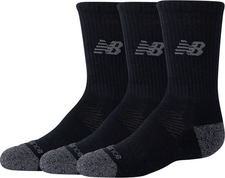New Balance Youth Active Crew Socken 3er-Pack Unisex-Sportsocken – Schwarz