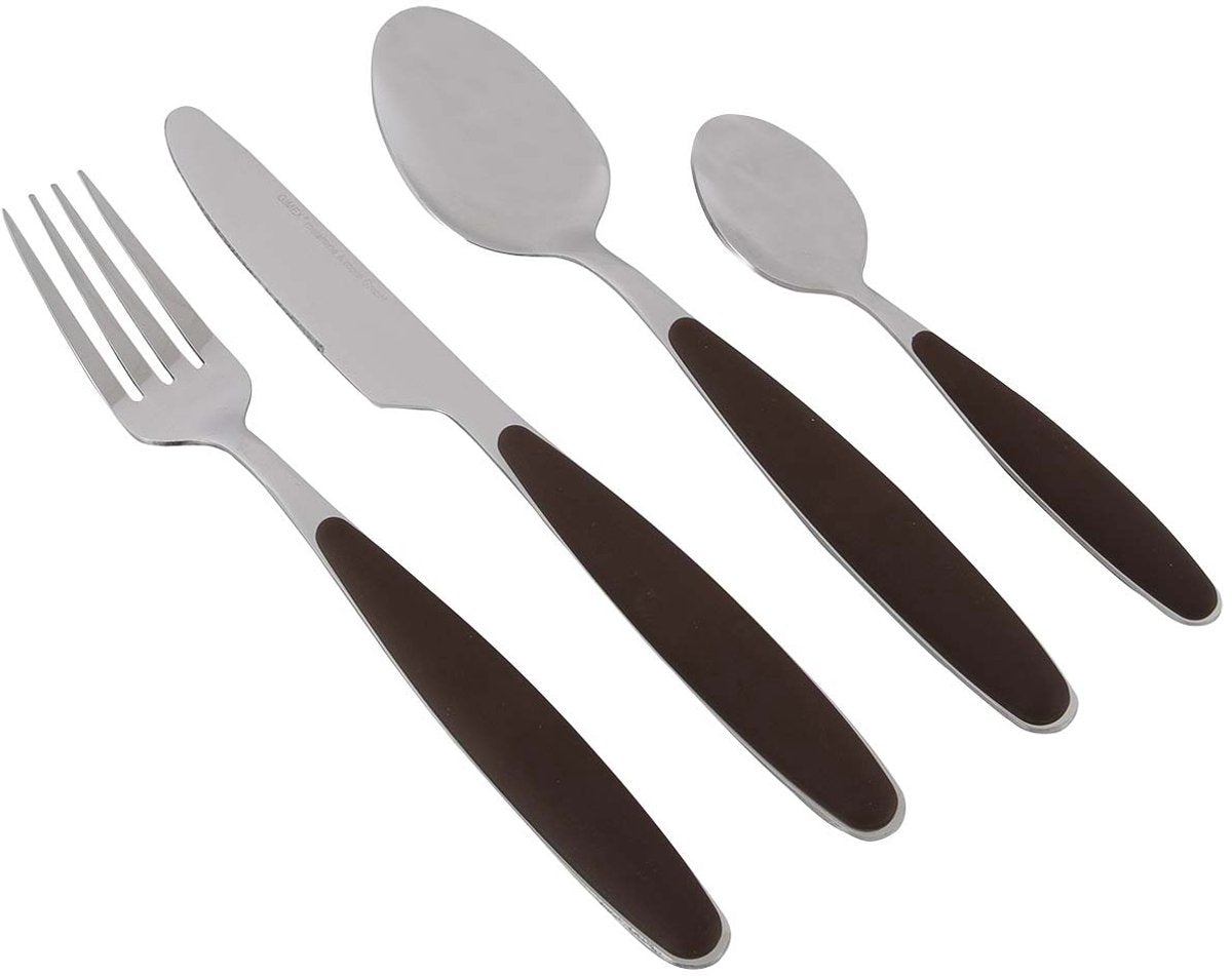 Gimex - Besteck - Braun - Soft-Touch-Griff - 16-teilig
