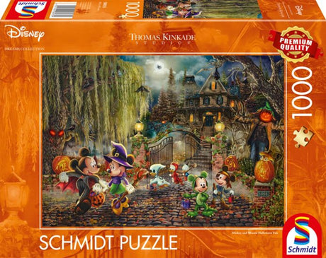 999Games Schmidt-Puzzle – Disney, Mickey Minnie Halloween Fun – Thomas Kinkade Studios-Kollektion – 1000 Teile