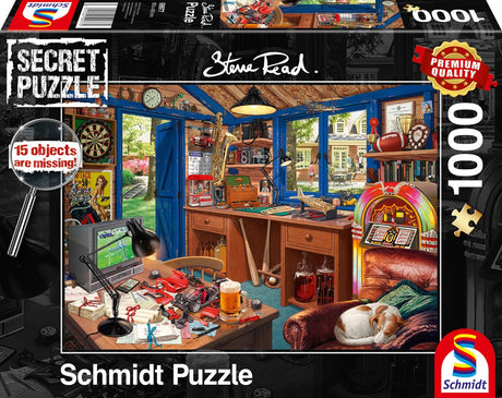 Schmidt Puzzle die Werkstatt – 1000 Teile Puzzle für Erwachsene.