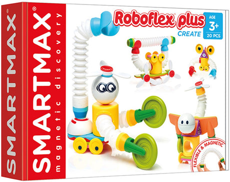Smartmax roboflex plus – Magnetroboter bauen – 20-teiliges Bauset mit flexiblen Stäben – Lernspielzeug für Vorschulkinder – ab 3 Jahren