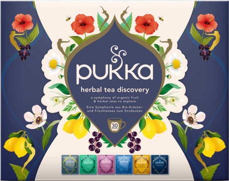 Pukka Tee-Entdeckungsbox – 30 Teebeutel – Bio-Kräutertee – 5 x 6 Beutel – Geschenkset – Teebox – Tee-Geschenkbox