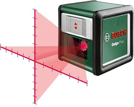 Bosch Quigo Plus – Kreuzlinienlaser – inklusive Stativ – Zieltafel – Batterien