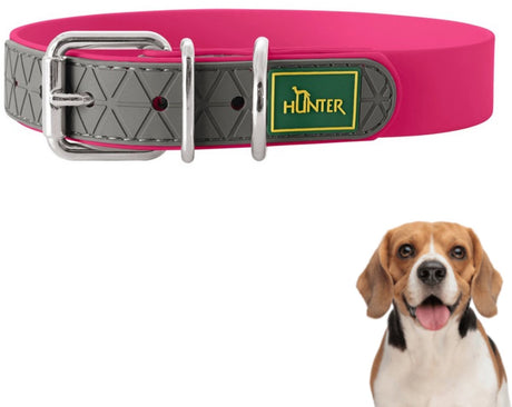 Hunter Convenience – Hundehalsband – Rosa – Größe S – 28–36 cm
