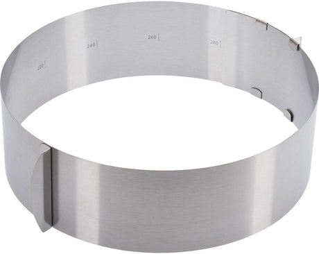 Westmark taartring, extra hoog, ø 16-30 cm variabel, roestvrij staal, zilver, 31312260