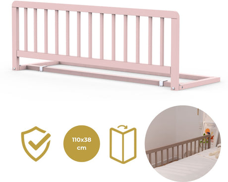 Geuther Bettgitter aus Holz - Bettgitter - Lissi - Schutzgitter - 110x38cm - Rosa