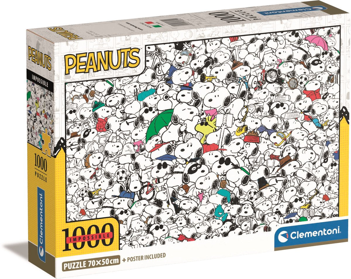 Clementoni Jigsaw Puzzle Impossible Erdnüsse Snoopy, 1000st.