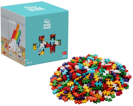 Plus-Plus Basic Rainbow 600-teiliger Baukasten – 3976 – Bauspielzeug – Konstruktionsspielzeug – Set mit Bausteinen – ab 5 Jahren