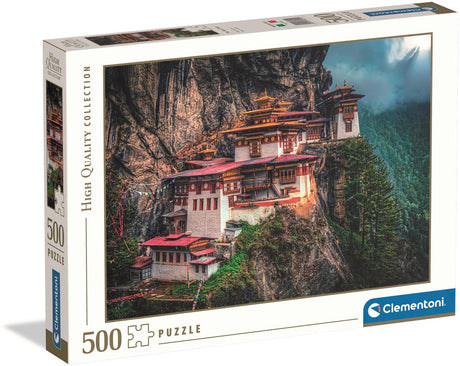Ty Clementoni Das Tigernest – Kloster im Himalaya – Puzzle 500 Teile Erwachsene – Puzzle HQC Hochwertige Sammlung ab 10 Jahren