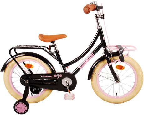 Volare Excellent Kinderfahrrad - Mädchen - 16 Zoll - schwarz - 95% versammelte sich