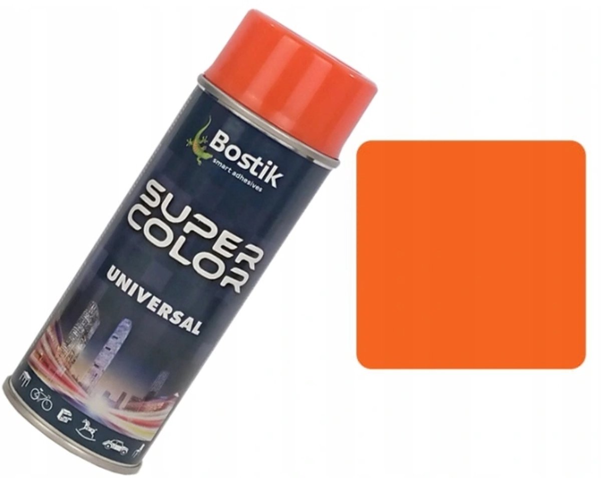Bostik - universele spuitlak - 400ml - oranje - synthetisch alkyd