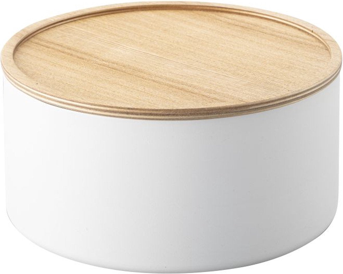 Yamazaki Aufbewahrungsbox mit Deckel – hoch – Rin – weiß
