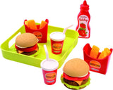 Ecoiffier 100 % Chef-Hamburger-Set auf Tablett