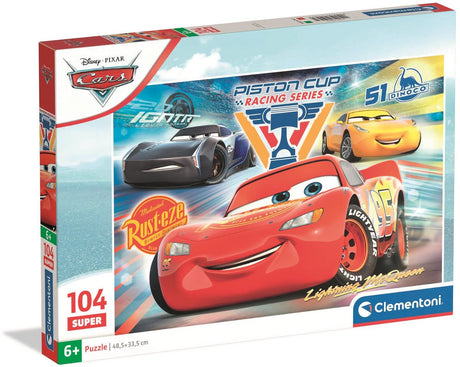 Clementoni – Kinderpuzzle – 104 Teile – Superautos 2025 – Puzzle ab 6 Jahren