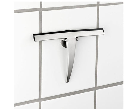WENKO Duschwischer Bosa Edelstahl matt – Fensterwischer – Duschabzieher – Montage ohne Bohren