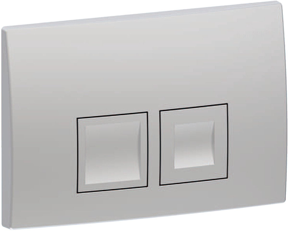 Geberit delta25 Bedienplatte - 2-Tasten-Unterputz - rechteckige Tasten - Chrom matt