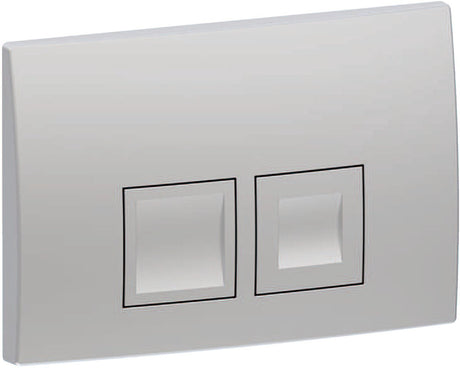 Geberit delta25 Bedienplatte - 2-Tasten-Unterputz - rechteckige Tasten - Chrom matt