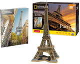 Kubisches, lustiges National Geographic 3D-Puzzle „Eiffelturm“ – 80 Teile – 70,9 cm hoch