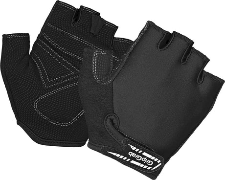Gripgrab - Kids' X-Trainer Junior Short Finger Sommer Kinder Fahrradhandschuhe - Schwarz - Unisex - Größe L