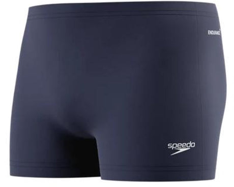 Speedo Endurance+ Logo Aqua kurze Sport-Badehose für Herren – Marineweiß