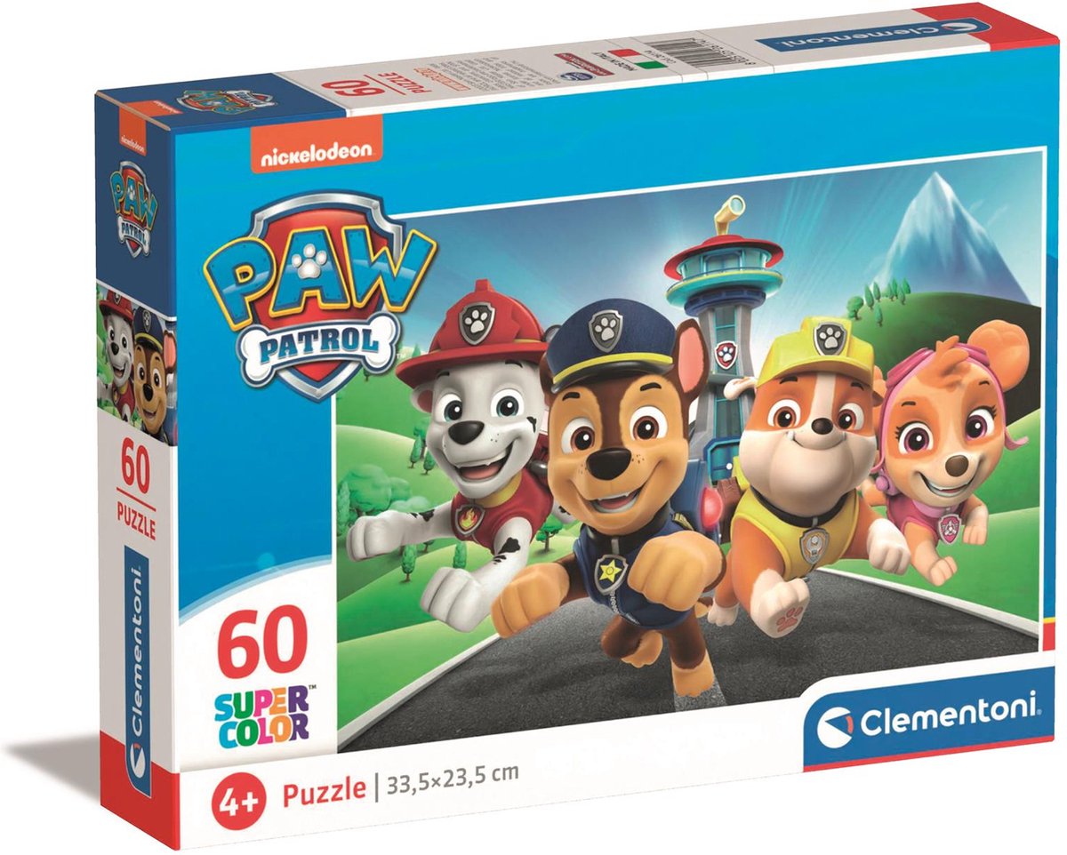 Clementoni – Kinderpuzzle – 60 Teile – Paw Patrol – Puzzle für Kinder – ab 4 Jahren
